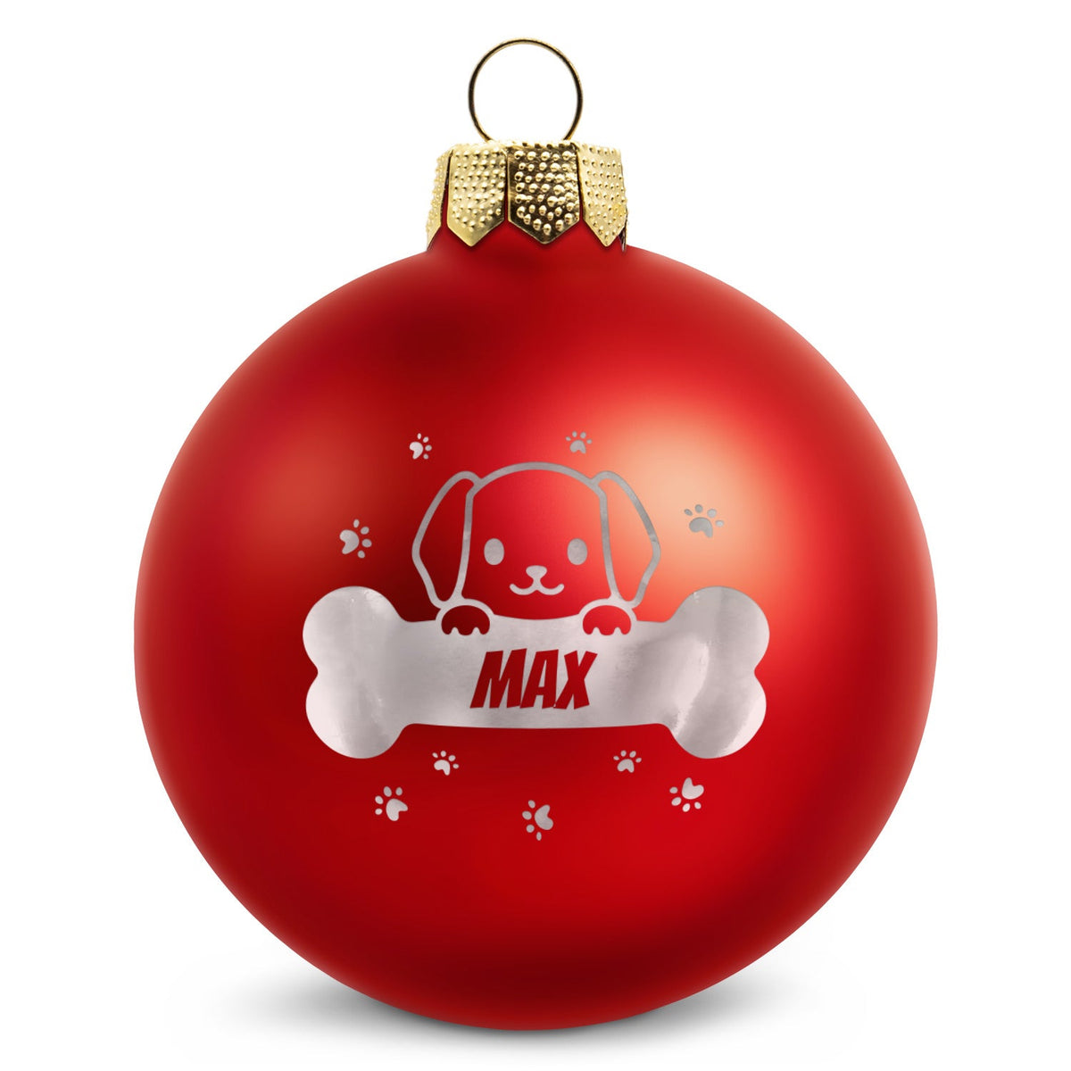 Gravierte Haustier-Weihnachtskugel – Farbvariante