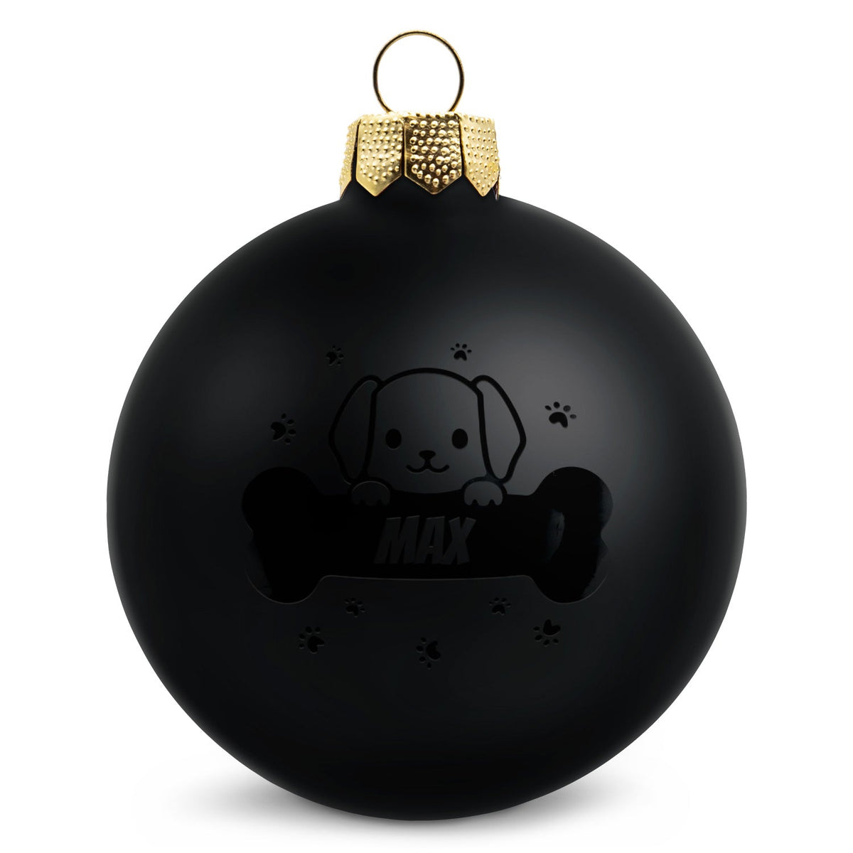 Weihnachtskugel für Hund & Katze – Schwarz matt