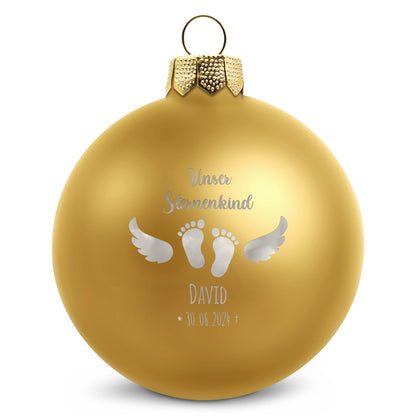 Weihnachtskugel Sternenkind – Gold matt