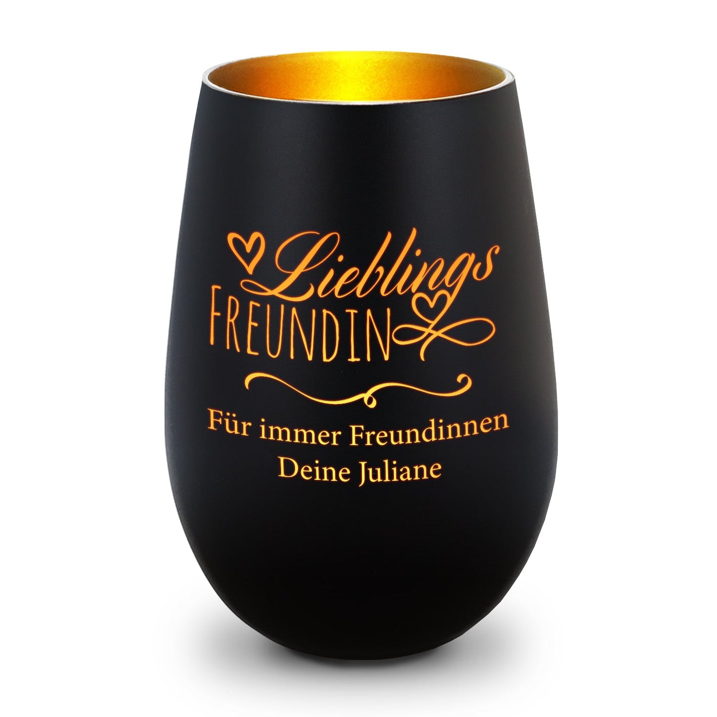 Windlicht „Lieblingsfreundin“ – Detailansicht des Windlichts – Galerie 18