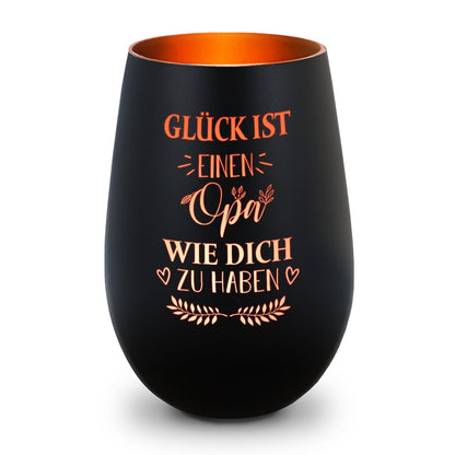Windlicht „Glück ist einen Opa wie dich zu haben“ – weitere Produktansicht