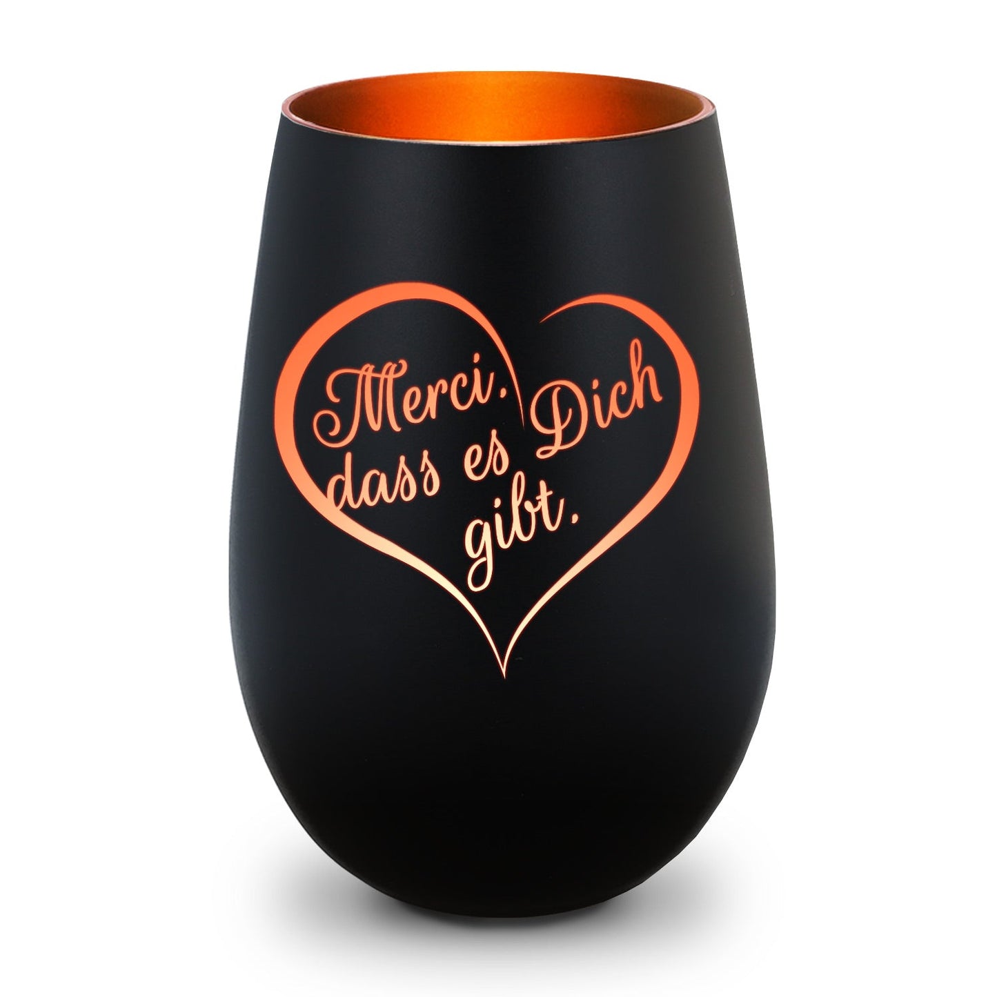 Windlicht „Merci, dass es dich gibt“ – weitere Produktansicht