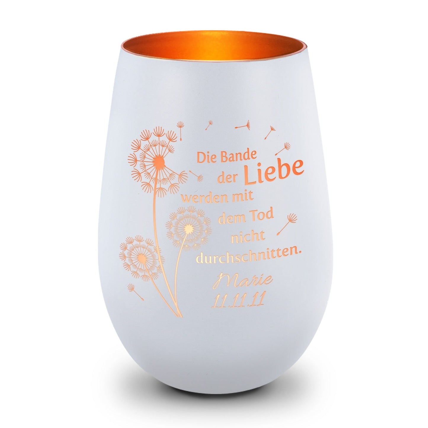 Windlicht „Pusteblumen“ – Seitenansicht