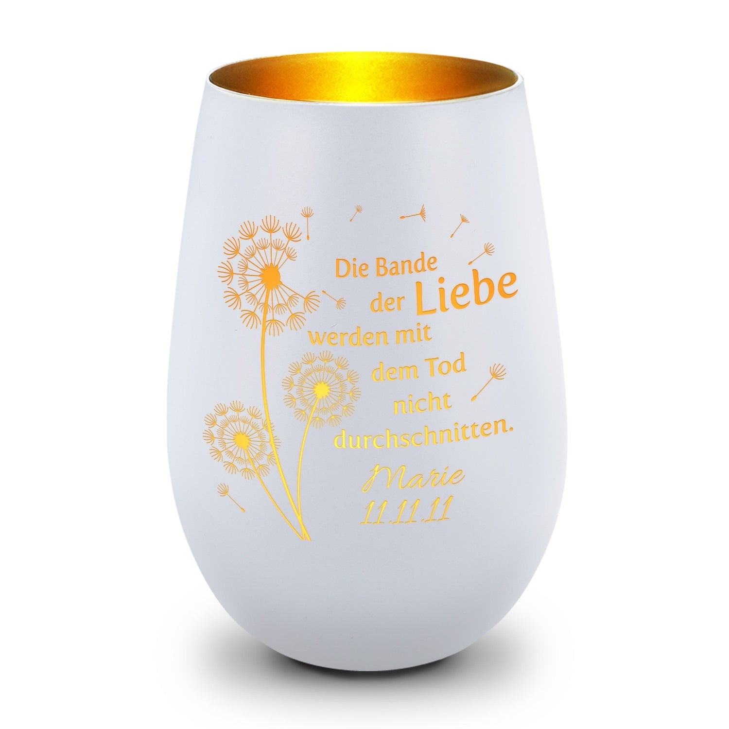 Windlicht „Pusteblumen“ – weitere Detailansicht