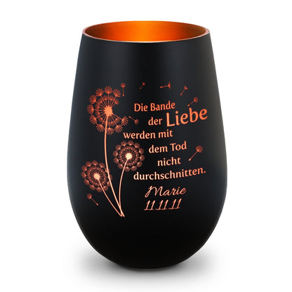Windlicht „Pusteblumen“ – Gravurdetail