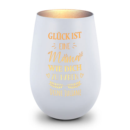 Windlicht „Glück ist eine Mama wie dich zu haben“ – weitere Detailansicht – Galerie 25