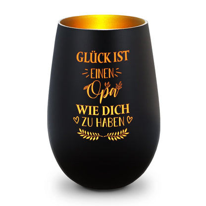 Windlicht „Glück ist einen Opa wie dich zu haben“ – Seitenansicht – Galerie 19