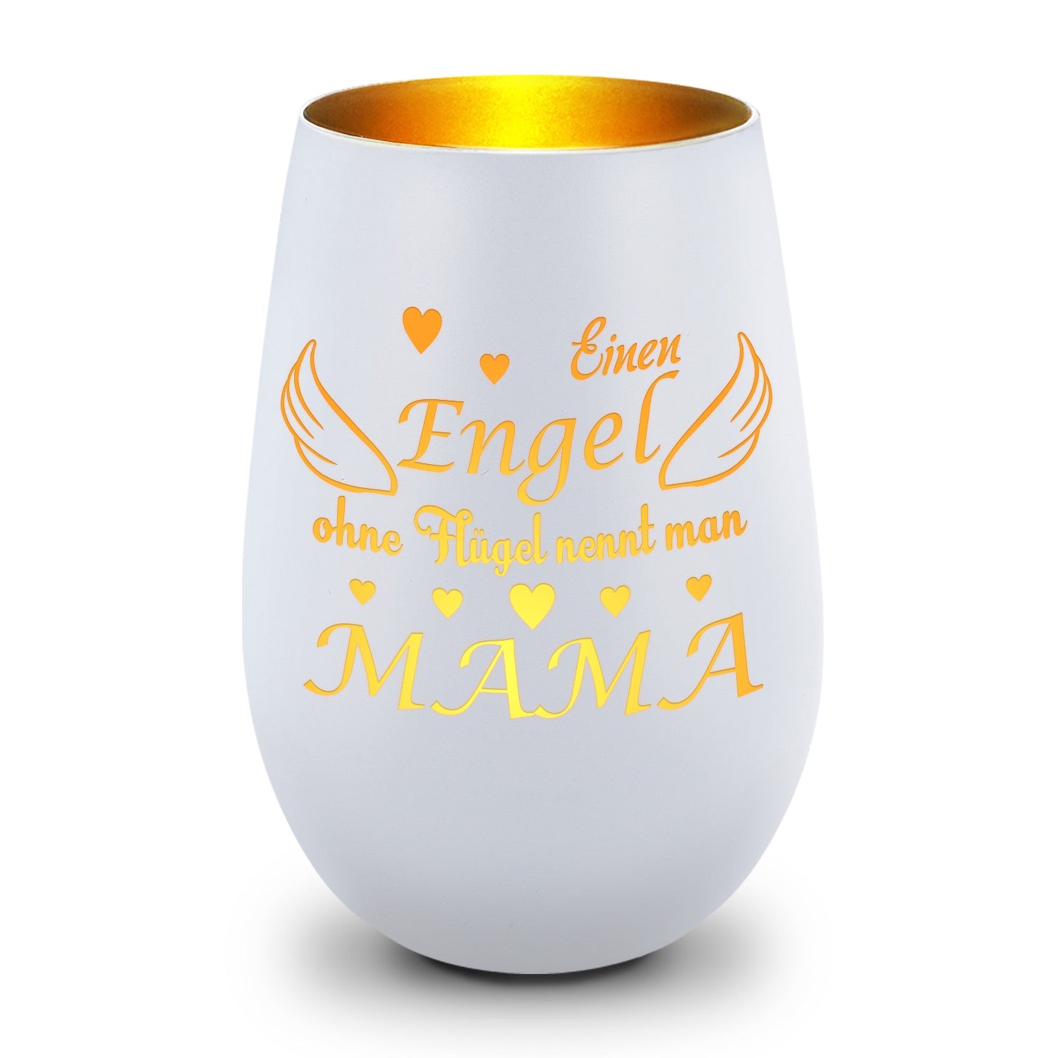 Windlicht „Einen Engel ohne Flügel nennt man Mama“ – weitere Produktansicht