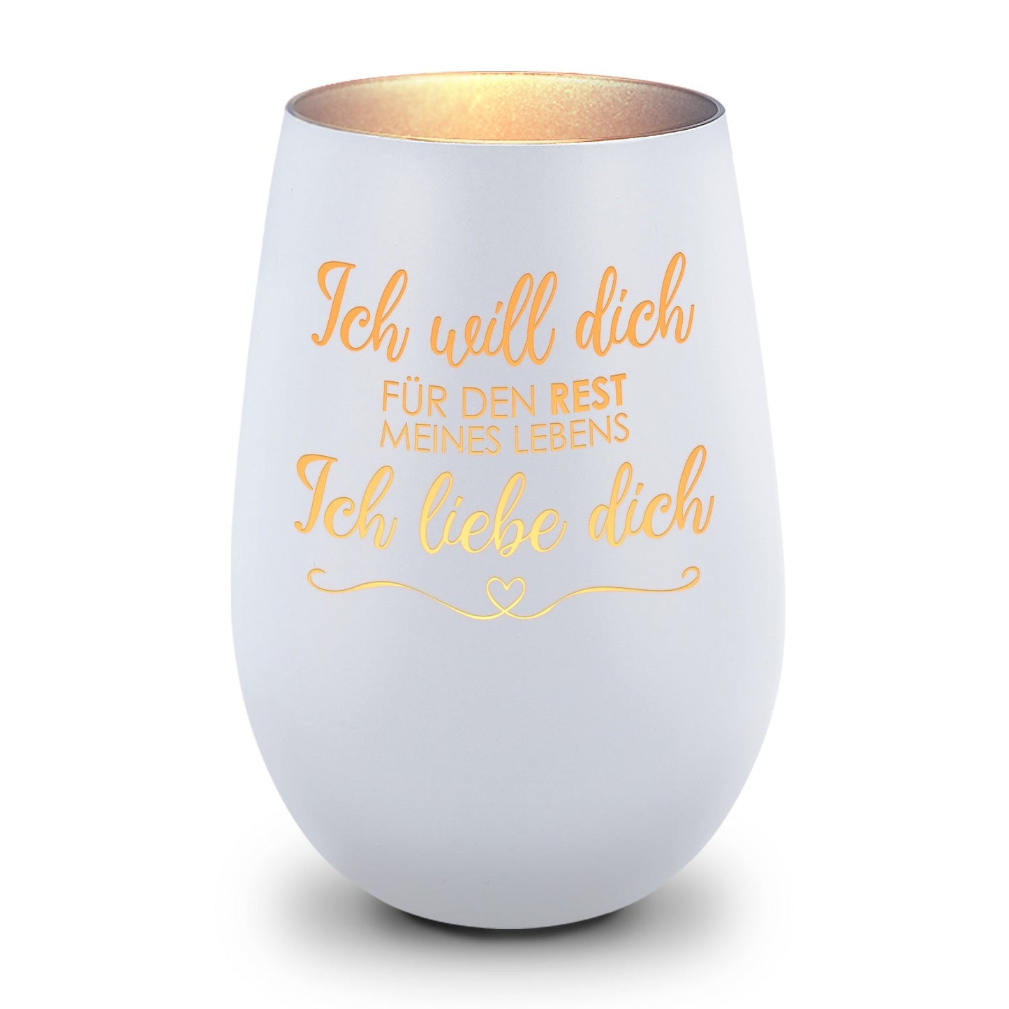 Windlicht „Ich will dich für den Rest meines Lebens“ – weitere Detailansicht – Galerie 25
