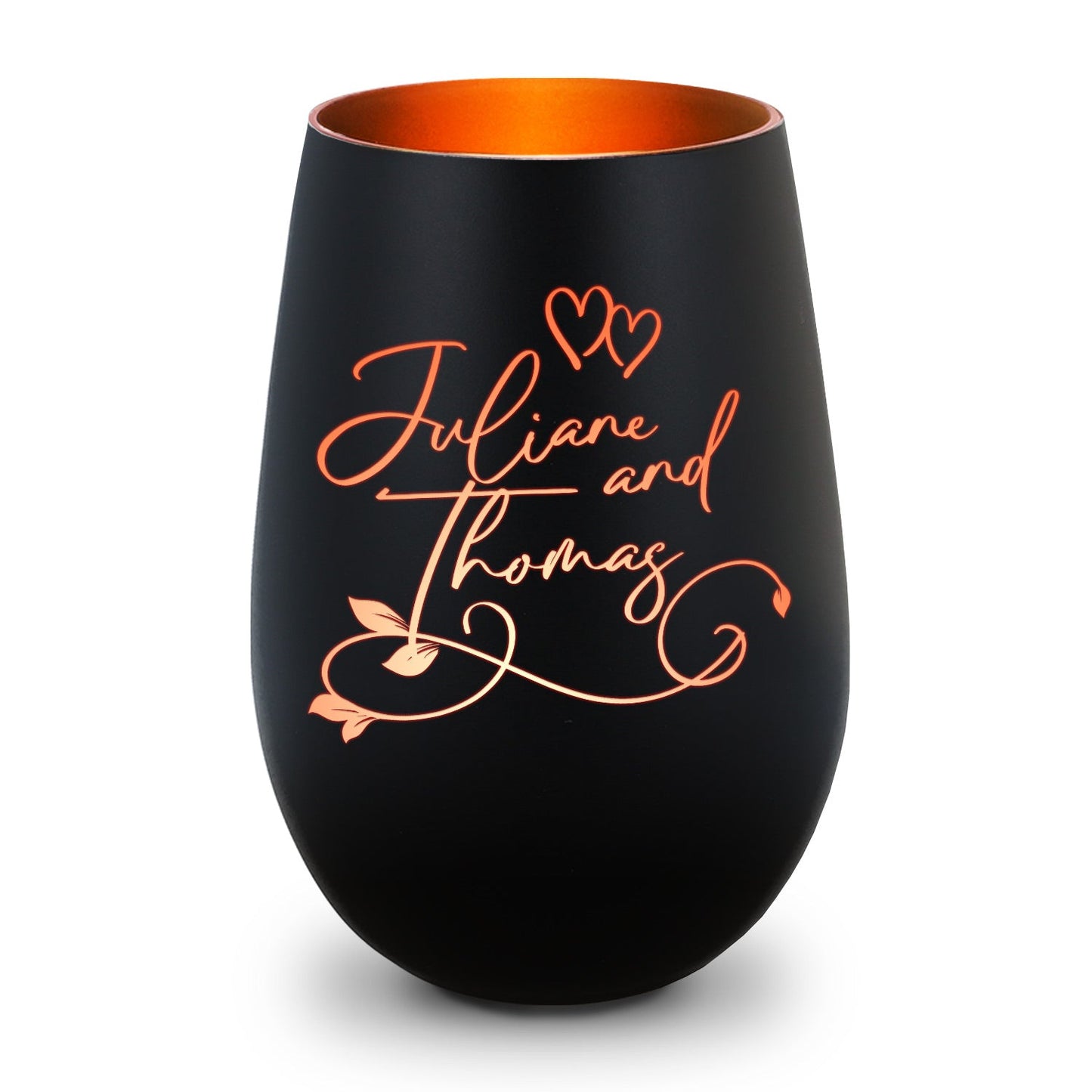 Personalisiertes Windlicht „Floral Design“ – Hauptansicht