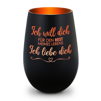 Windlicht „Ich will dich für den Rest meines Lebens“ – weitere Produktansicht
