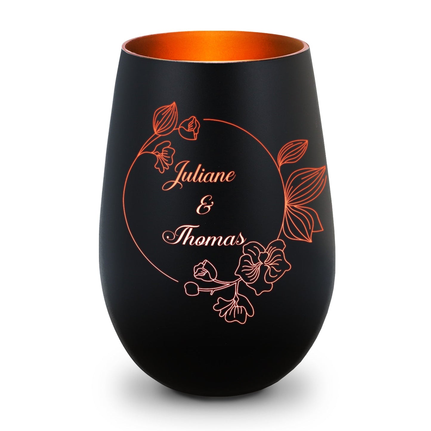 Windlicht „Nature Circle Flower“ – Gravurdetail