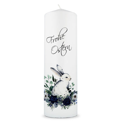 Osterkerze Osterhase mit Blumen im HE Geschenkset