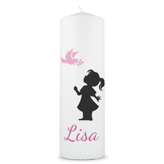 Personalisierte Sternenkind Kerze Baby Silhouette
