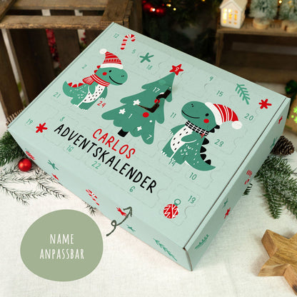 Gepersonaliseerde DIY-adventskalender „Dino’s“ – om zelf te vullen