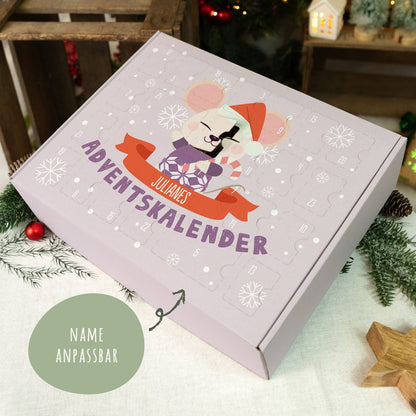Gepersonaliseerde DIY-adventskalender „Kerstdieren“ – om zelf te vullen