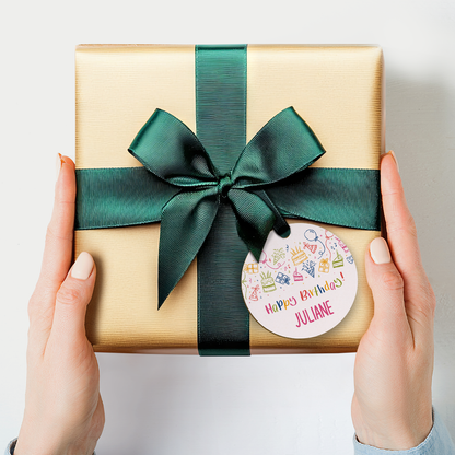 Happy Birthday Holzanhänger personalisiert für Geburtstagsgeschenke