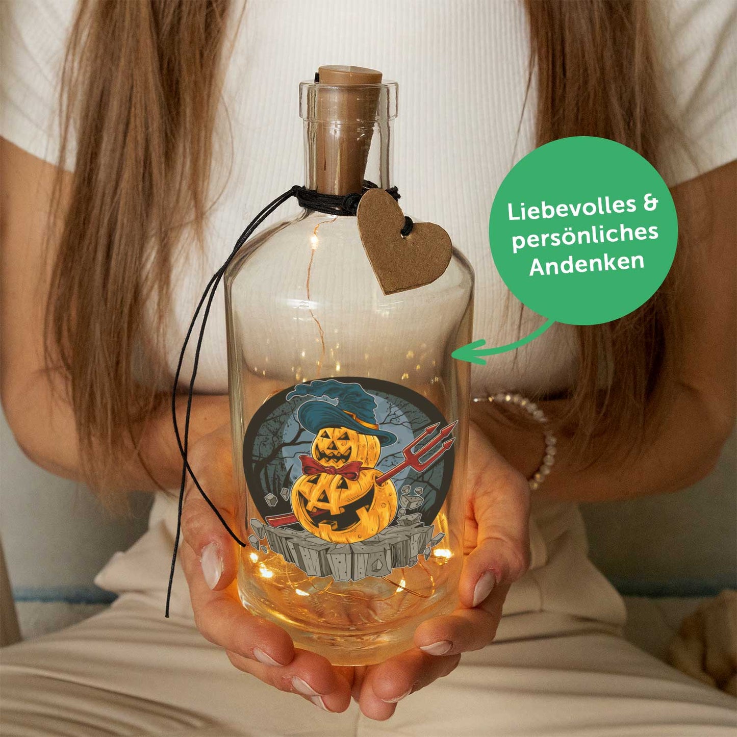 Halloween-Flaschenlicht „Pumpkin“ – zweite Produktansicht