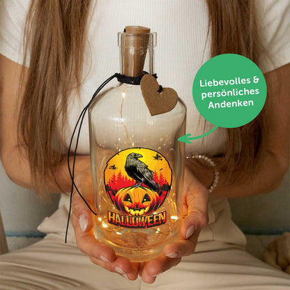Halloween-Flaschenlicht „Rabe“ – zweite Produktansicht