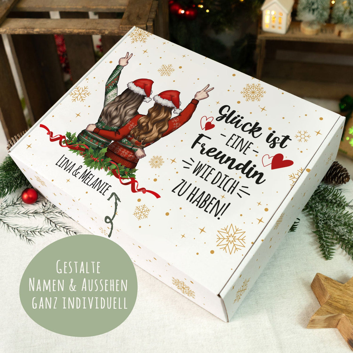 Gepersonaliseerde cadeaudoos Beste vriendin – perspectiefaanzicht