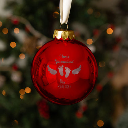 Personalisierte Weihnachtskugel Sternenkind – Produktansicht