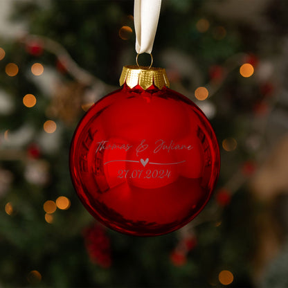 Personalisierte Weihnachtskugel Wedding Love – Produktansicht