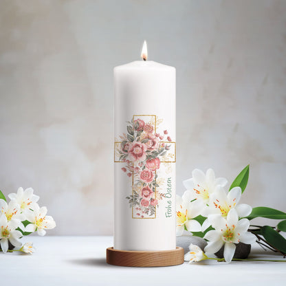 Osterkerze „Blumenkreuz“ – weitere Produktansicht