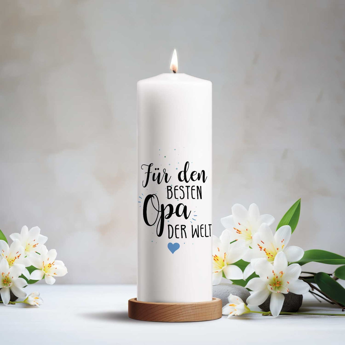 Cadeaukaars „Beste Oma / Bester Opa“ – 25 cm