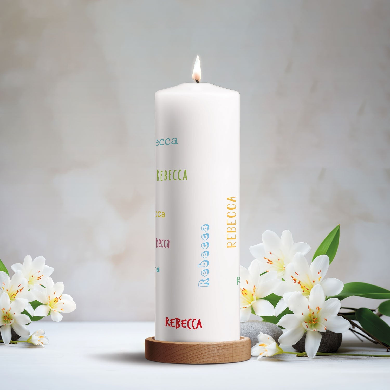 Personalisierte Kerze mit Name – Motivdetail