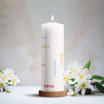 Personalisierte Kerze mit Name – Motivdetail