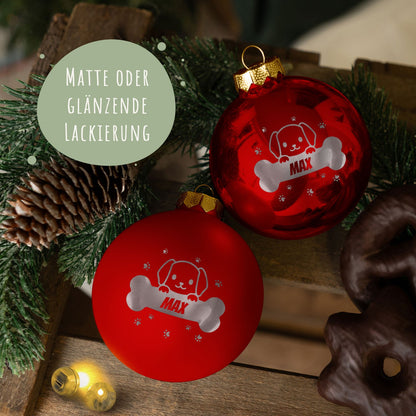 Haustier-Weihnachtskugel aus Glas – weitere Ansicht