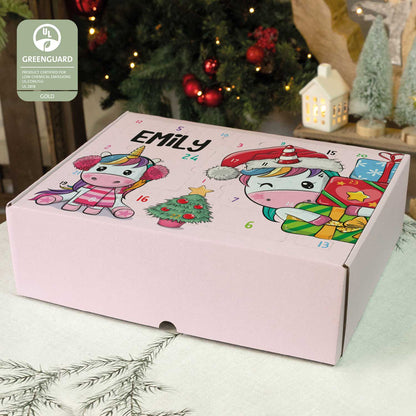 Gepersonaliseerde DIY-adventskalender „Eenhoorn“ – om zelf te vullen