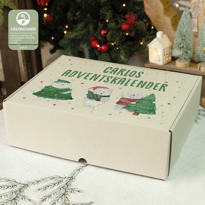 Gepersonaliseerde DIY-adventskalender „IJsberen“ – om zelf te vullen