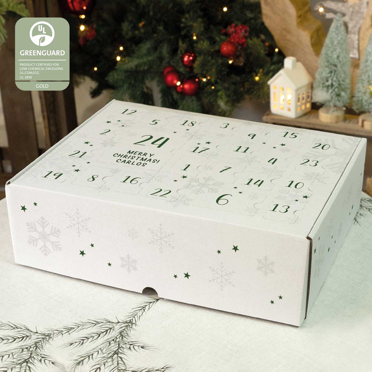 Gepersonaliseerde DIY-adventskalender „Cijfers“ – 4 kleuren