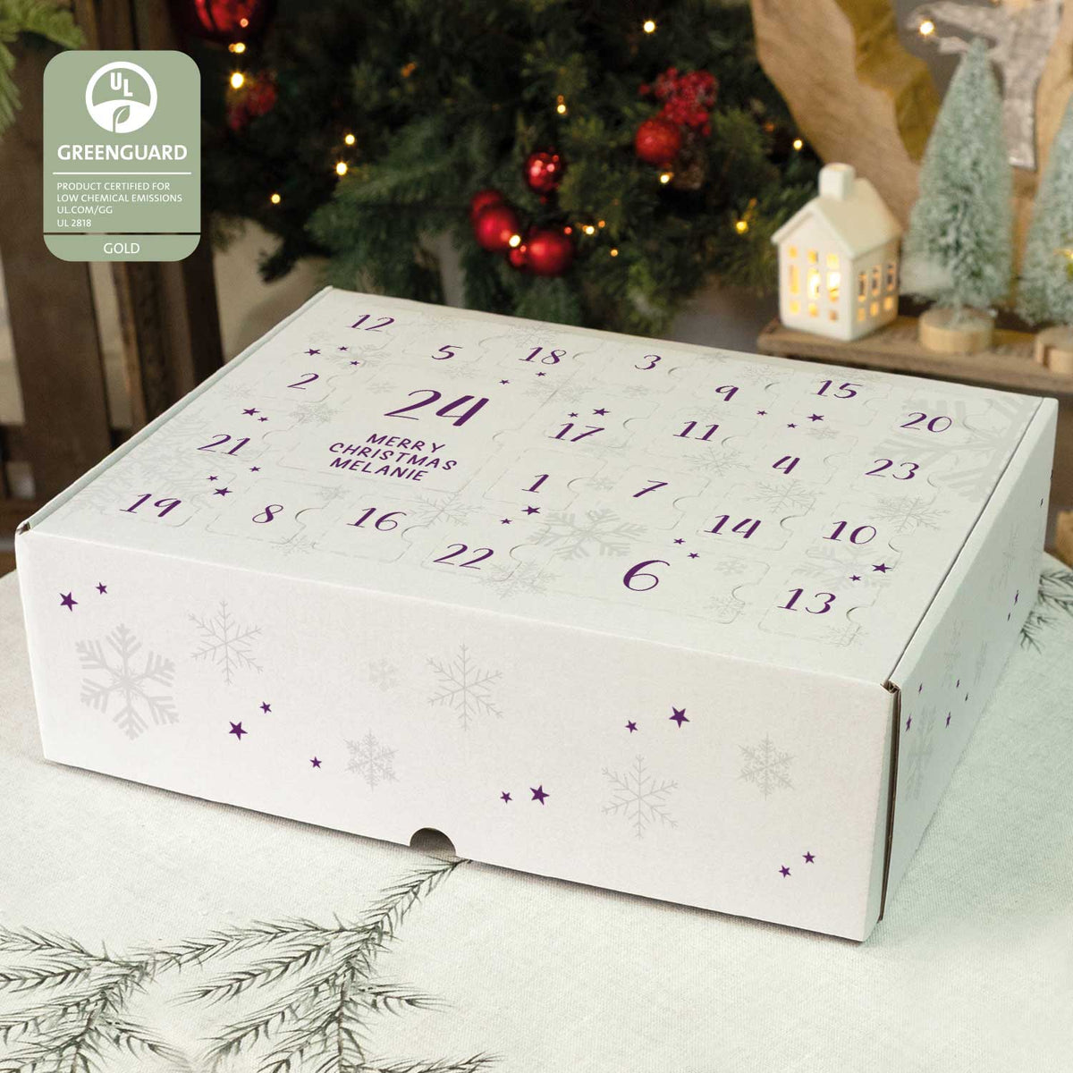 Gepersonaliseerde DIY-adventskalender „Cijfers“ – 4 kleuren