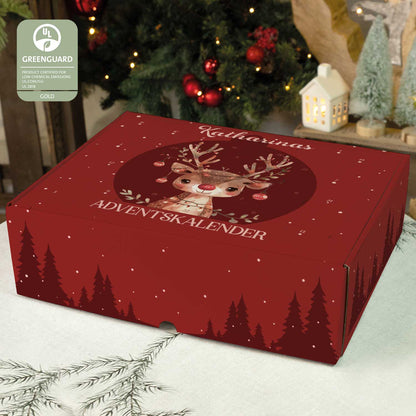 Gepersonaliseerde DIY-adventskalender „Rendier“ – om zelf te vullen