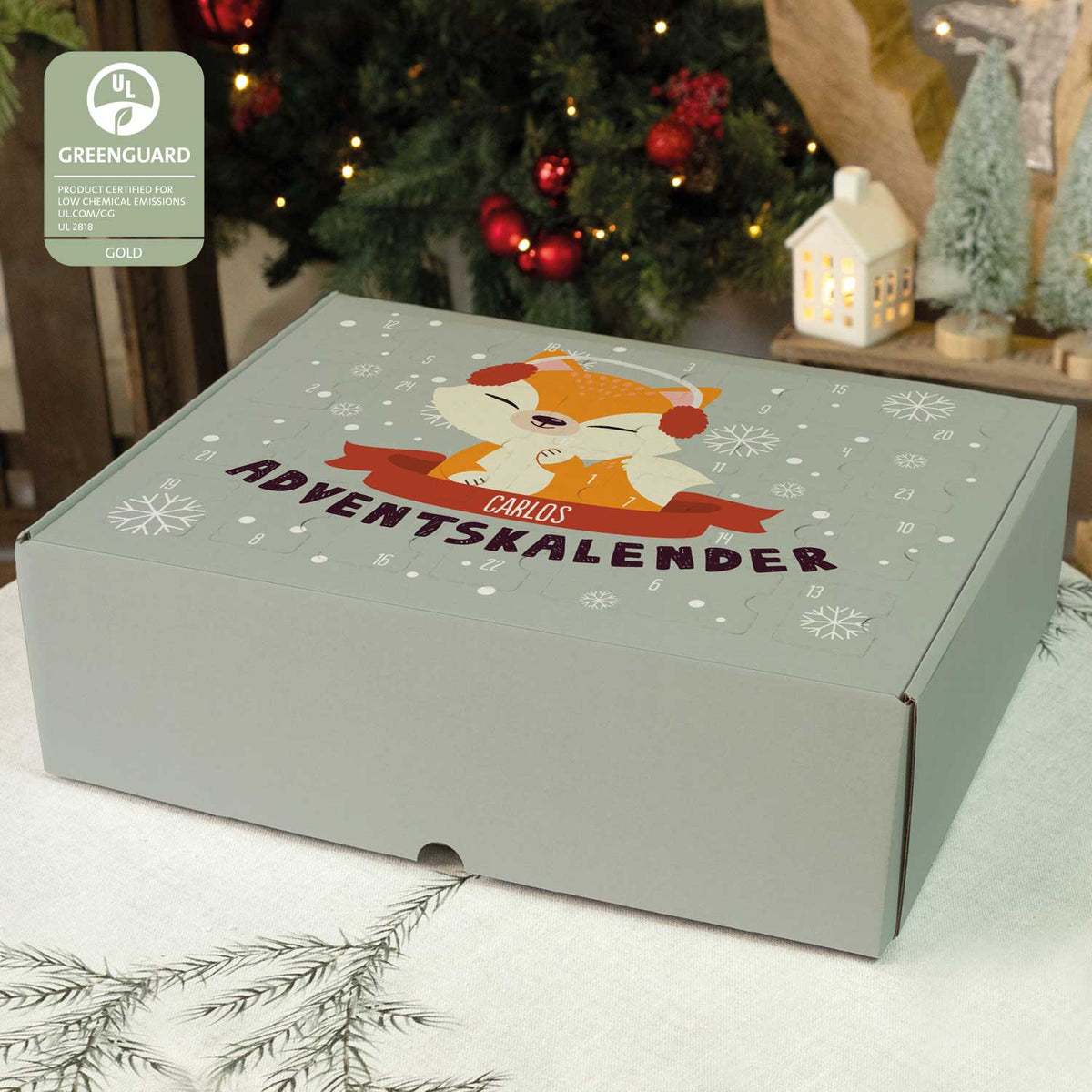 Gepersonaliseerde DIY-adventskalender „Kerstdieren“ – om zelf te vullen