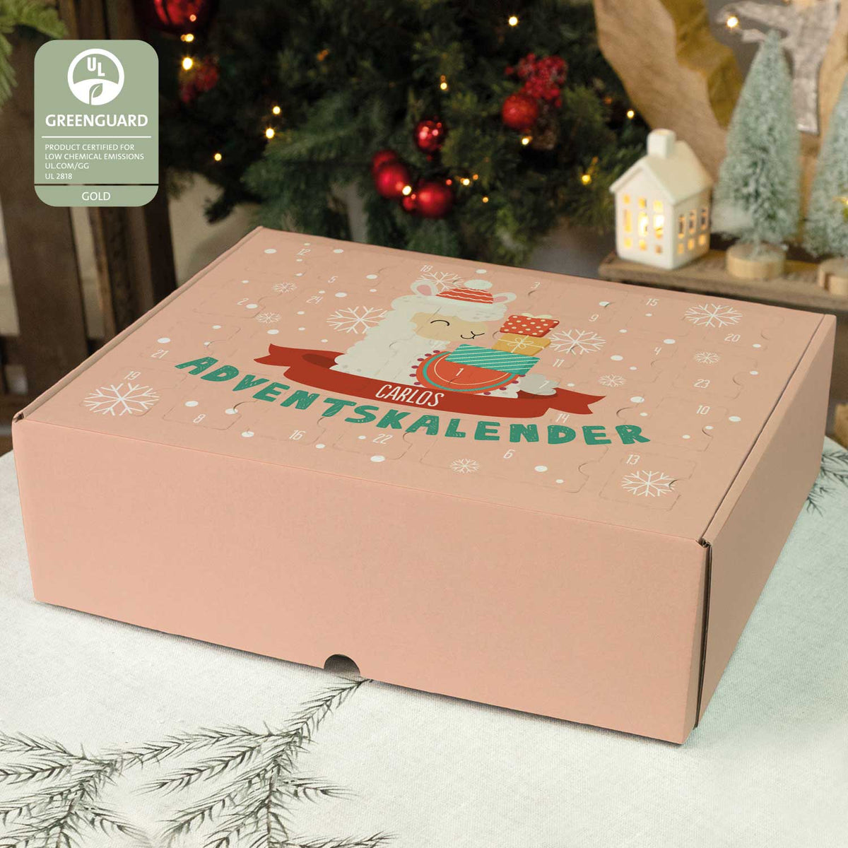 Gepersonaliseerde DIY-adventskalender „Kerstdieren“ – om zelf te vullen