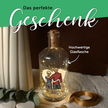 LED-Flaschenlicht „Pärchen“ – Detailansicht