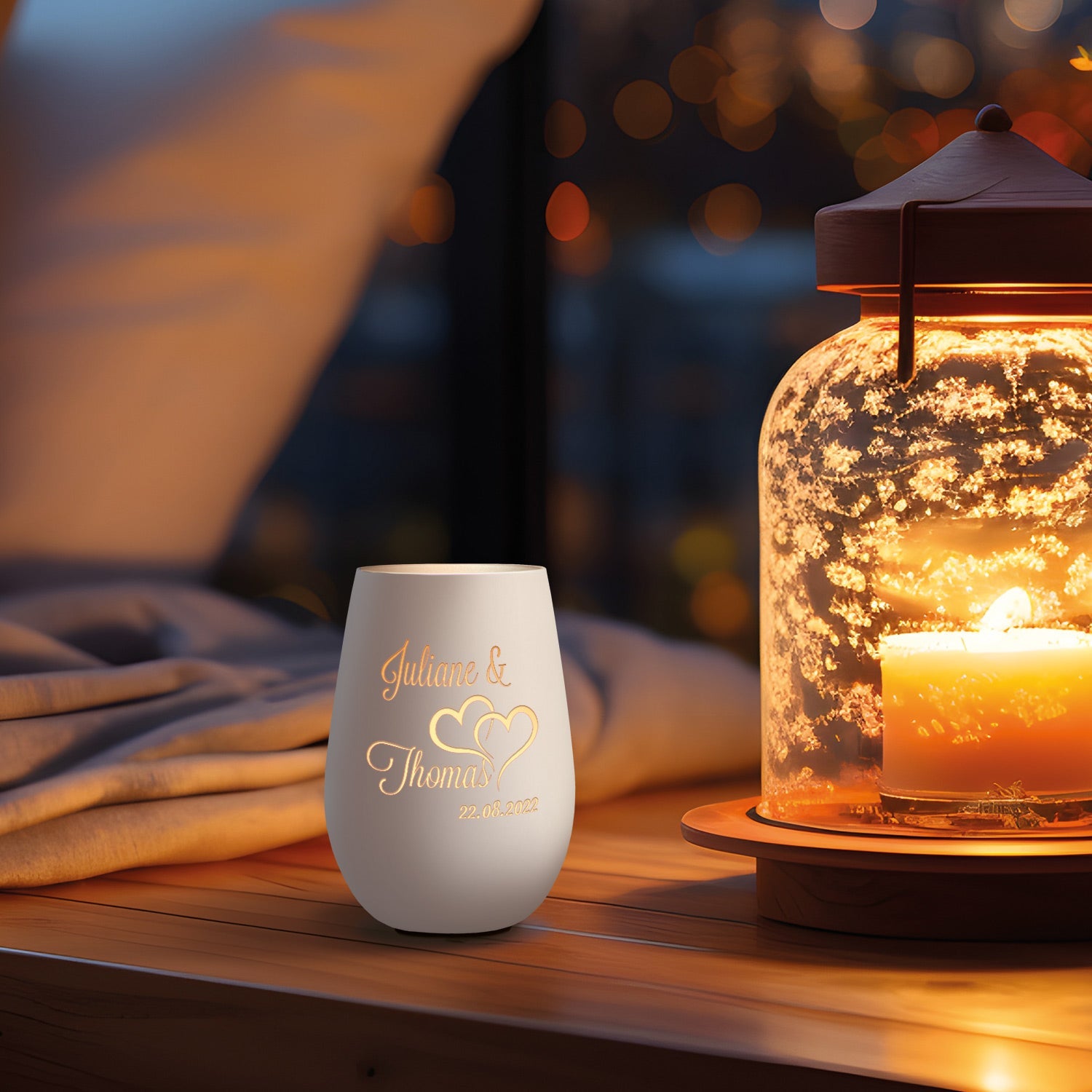 Windlicht „Die große Liebe“ – Motivansicht – Galerie 28