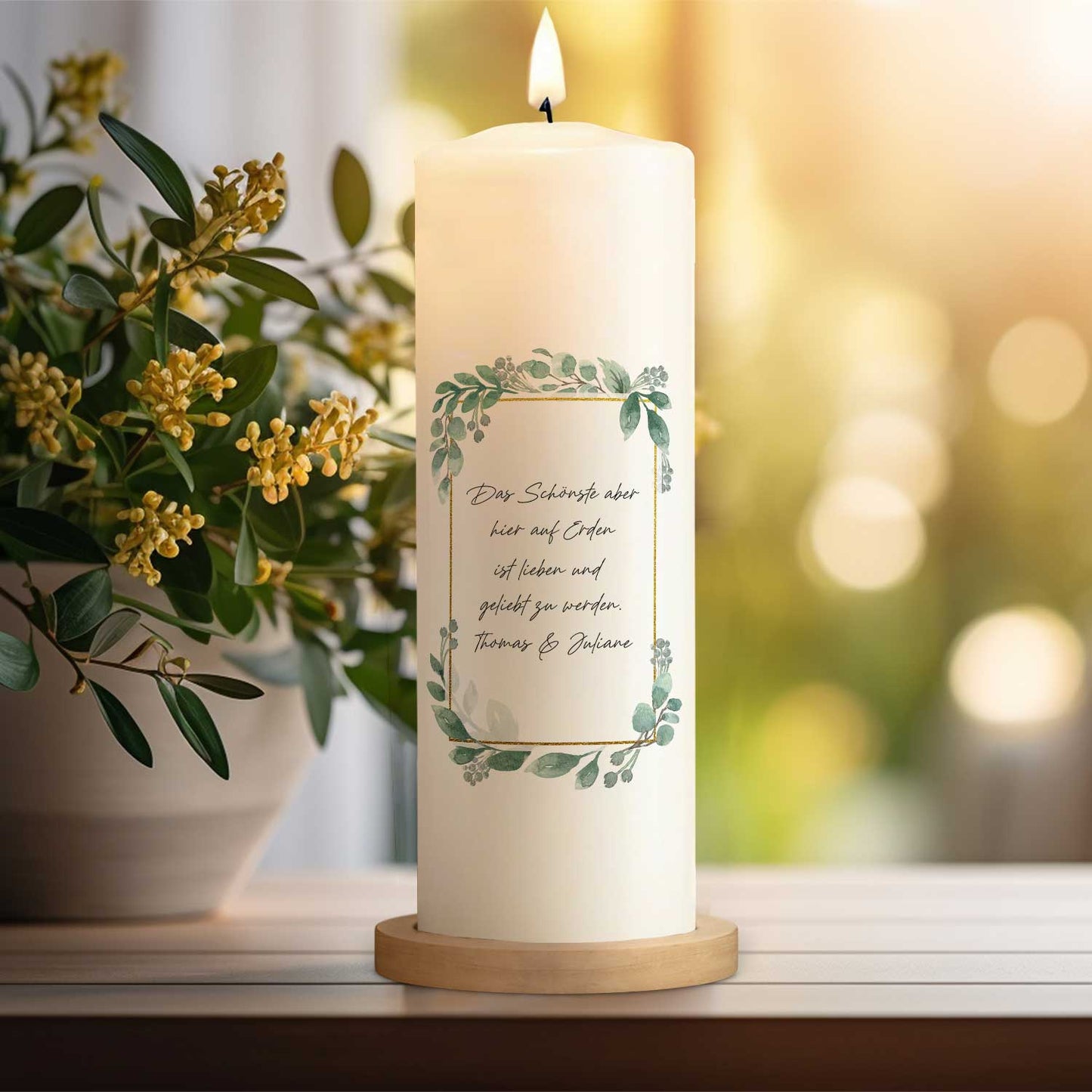 Hochzeitskerze „Hochzeitsauto“ – Druckdetail