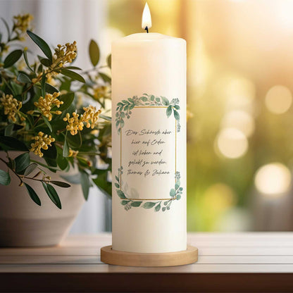 Hochzeitskerze „Hochzeitsauto“ – Druckdetail