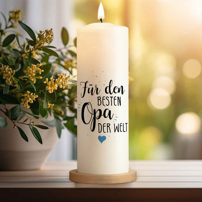 Cadeaukaars „Beste Oma / Bester Opa“ – 25 cm