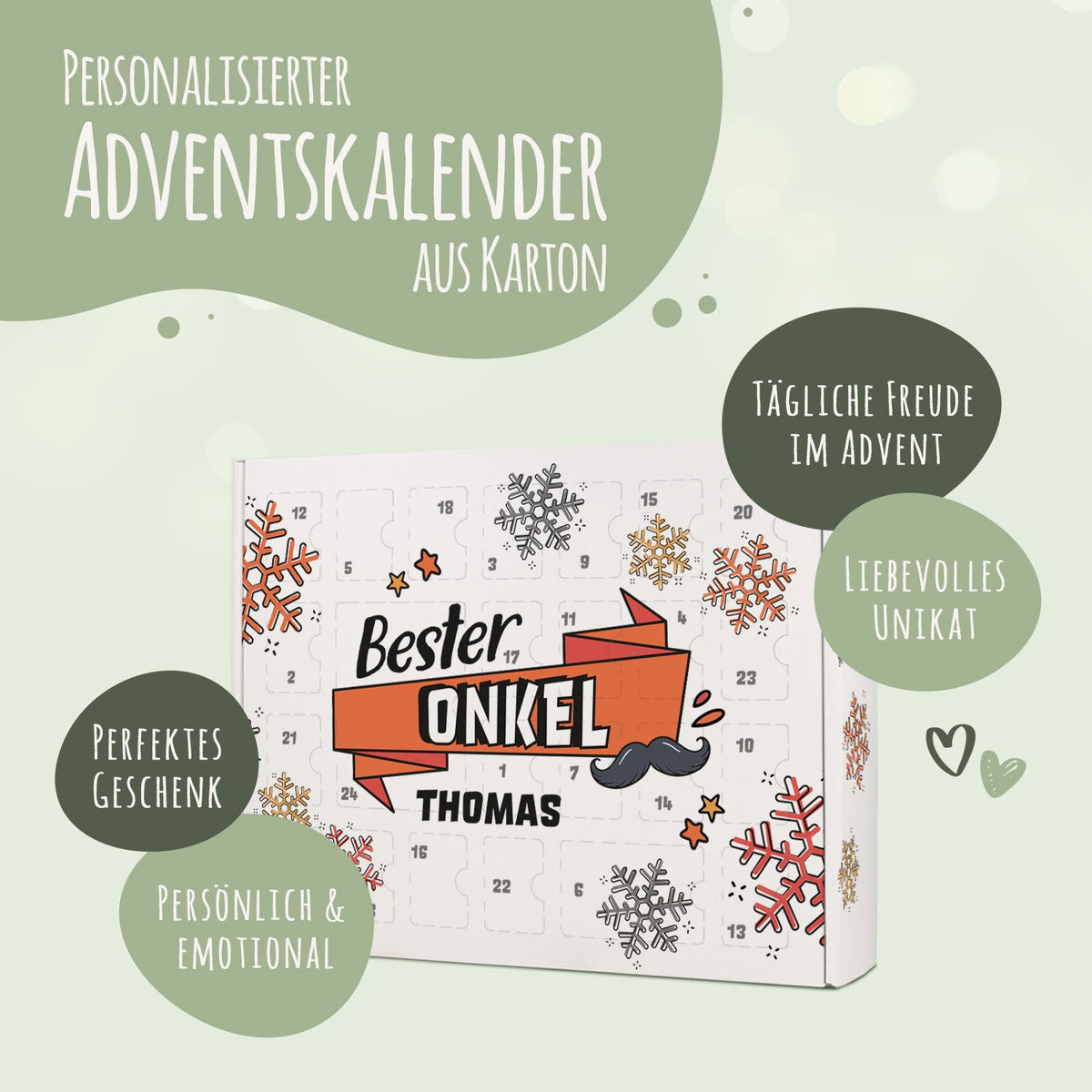 DIY-adventskalender „Beste mama/papa“ – om zelf te vullen