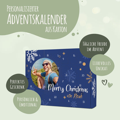 Foto-adventskalender met foto & naam – om zelf te vullen