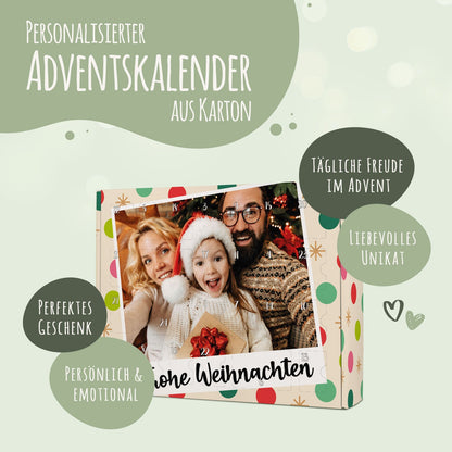 Gepersonaliseerde foto-adventskalender „Retro“ – om zelf te vullen