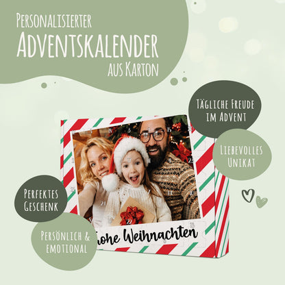 Gepersonaliseerde foto-adventskalender „Retro“ – om zelf te vullen