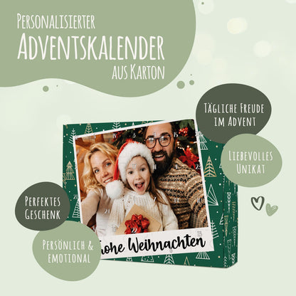 Gepersonaliseerde foto-adventskalender „Retro“ – om zelf te vullen