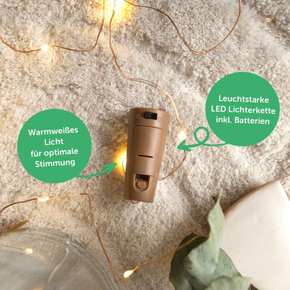 Personalisiertes LED-Flaschenlicht „Frohe Weihnachten Mama“ – mit Name
