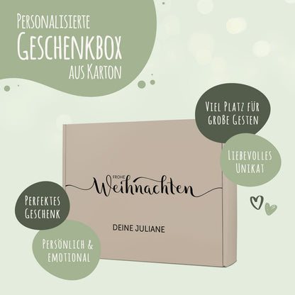 Personalisierte DIY-Geschenkbox „Frohe Weihnachten“ – Wunschtext